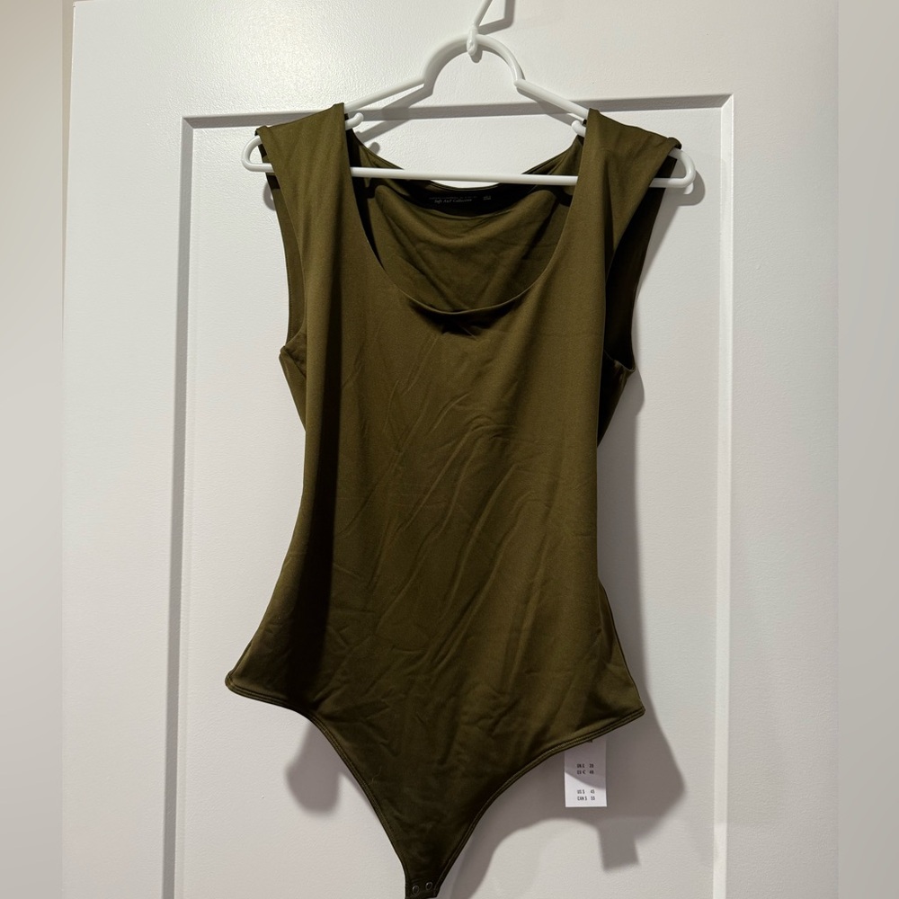 Abercrombie Olive Green Sleeveless Bodysuit